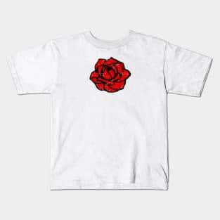 Rose City ANTIFA Symbol Grunge Kids T-Shirt